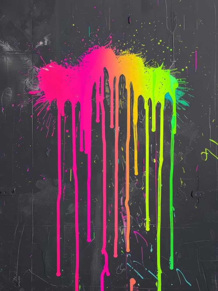 Rainbow Paint Splatter