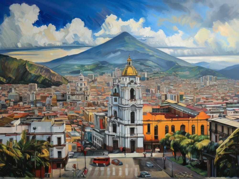 Cityscape Of Guatemala art