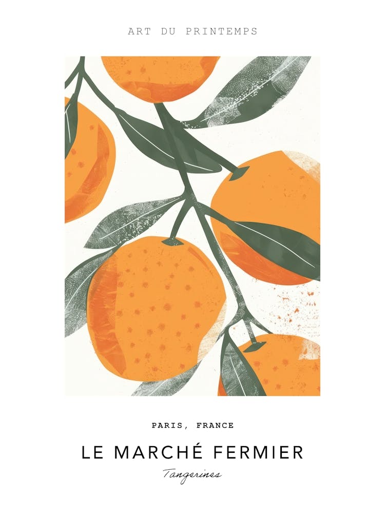 Tangerines Le Marche Fermier Poster 1