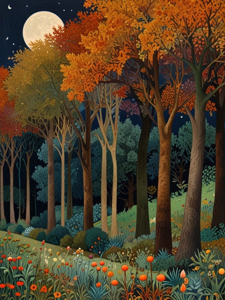 William Morris Moonlight In The Forest 195