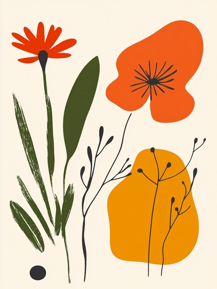 Poppies And Flowers