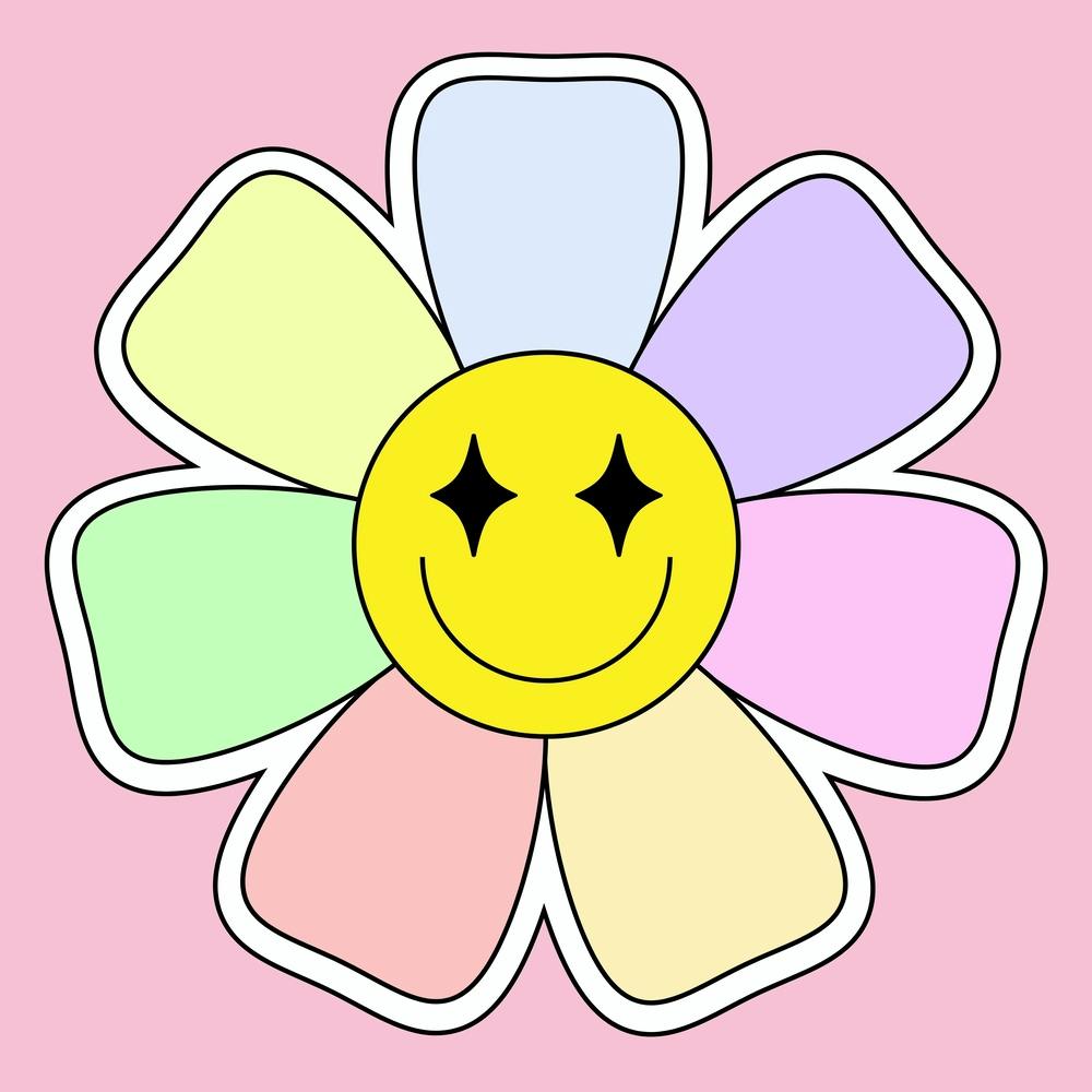 Retro Flower Power Pink