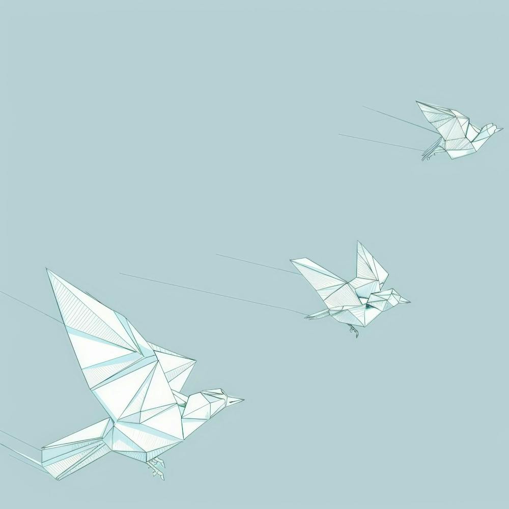 Origami-Vögel 9
