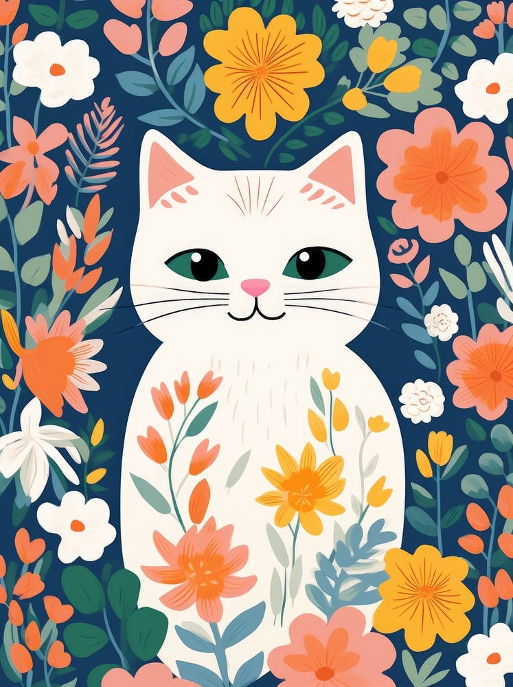 Floral Cat 1