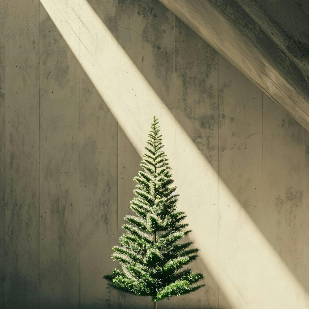 Christmas Tree In A Room