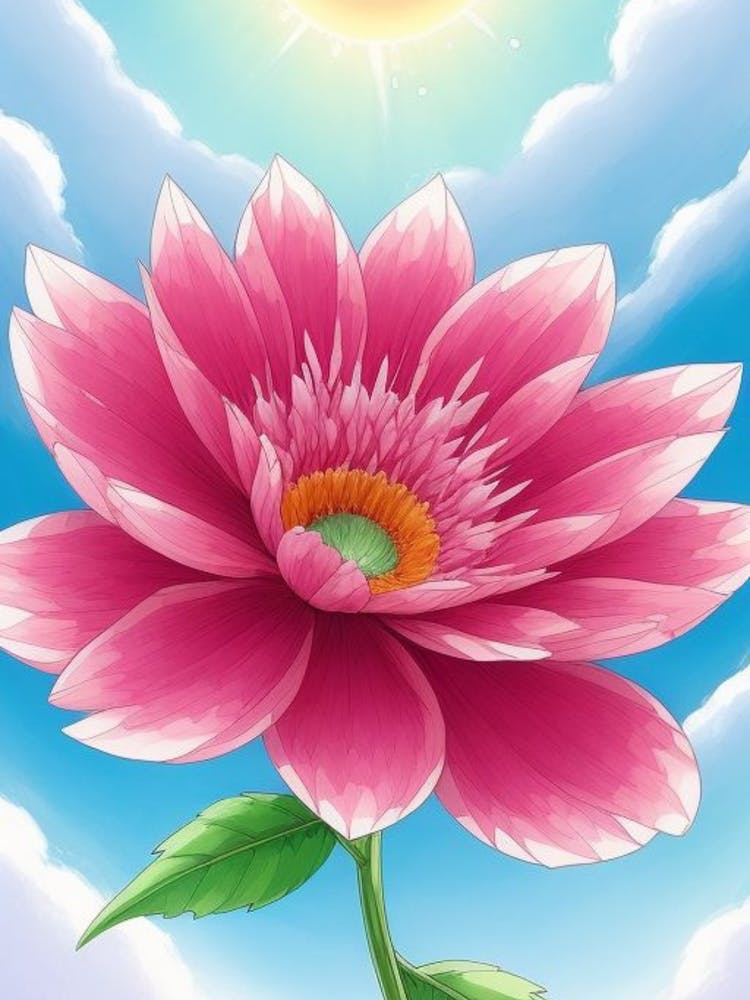 Blume am Himmel