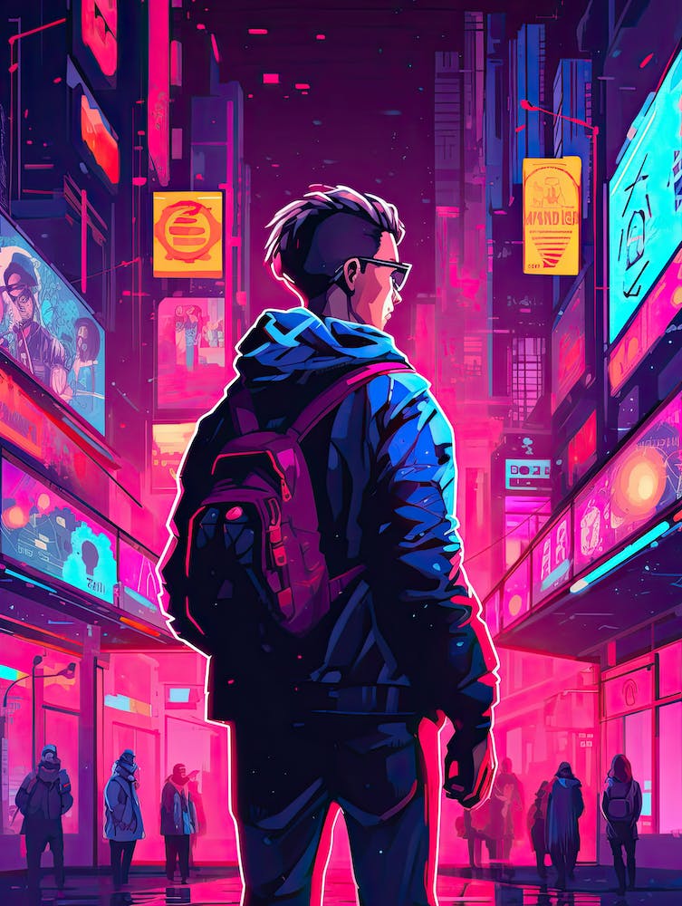 Neon City, Neon City Kunst, Rosa