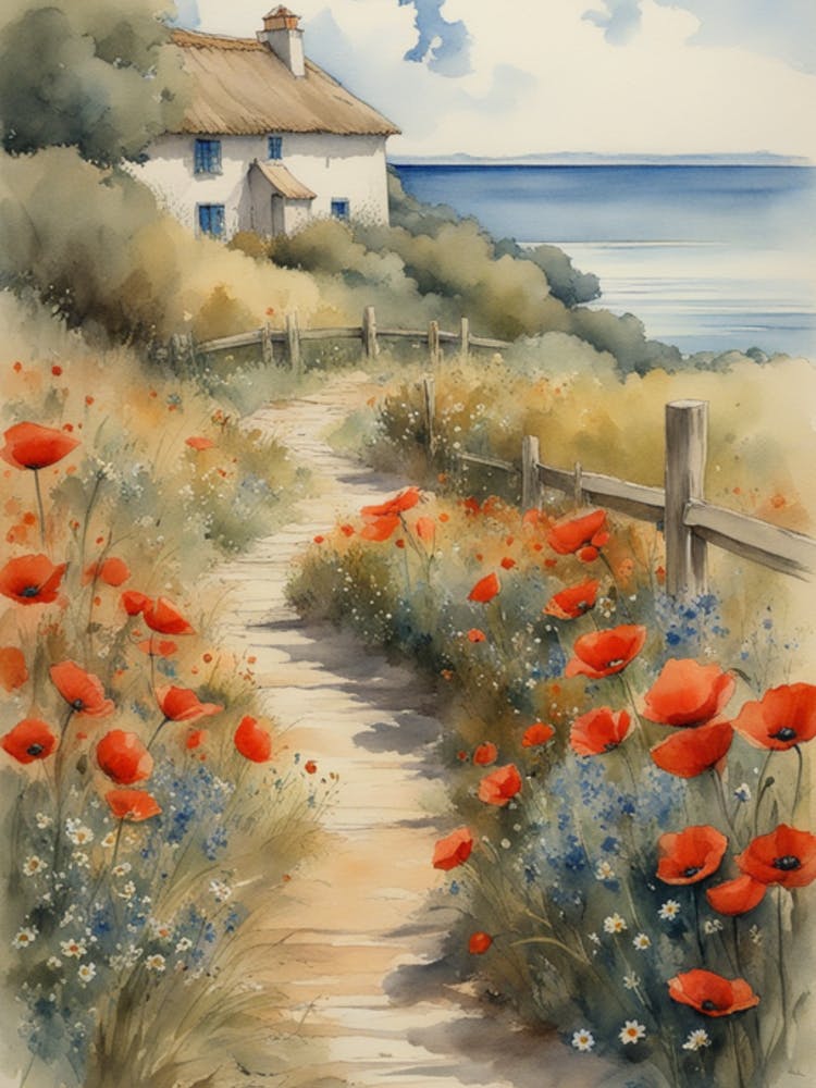 Poppies By The Sea