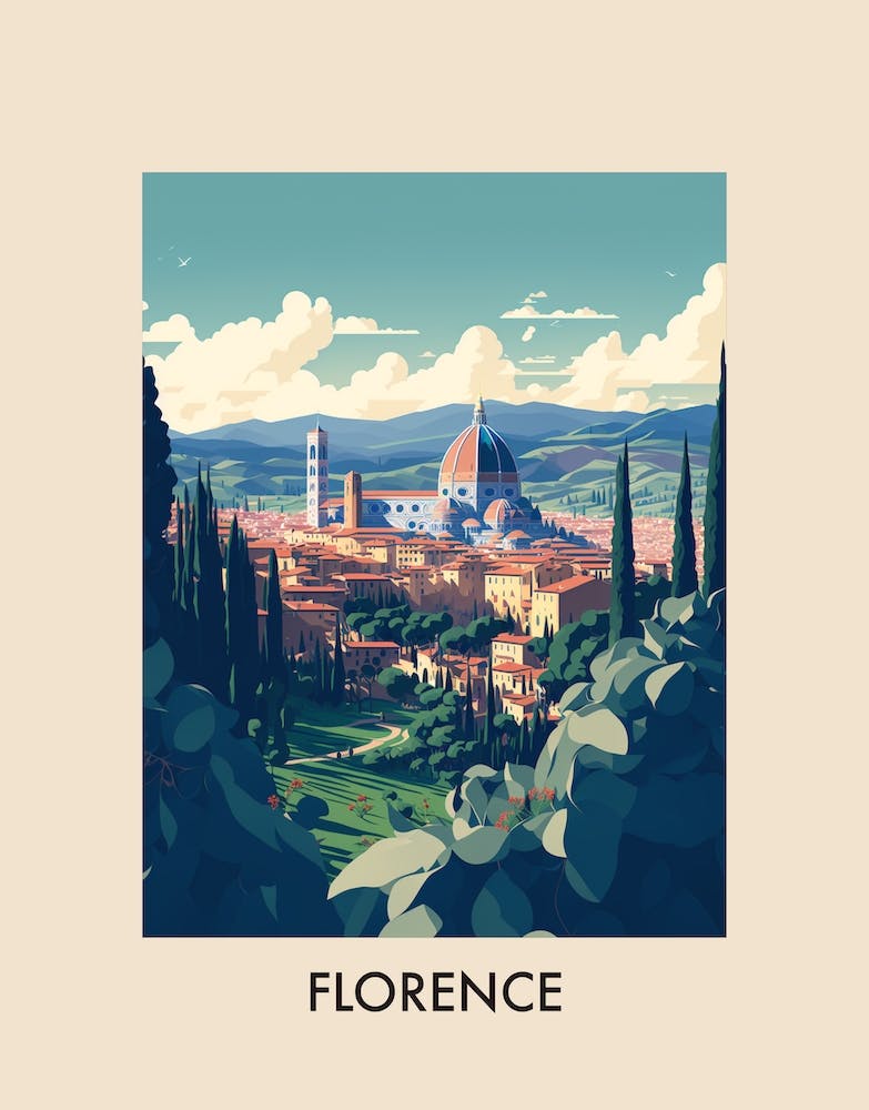 Florenz 2 Vintage Reiseposter