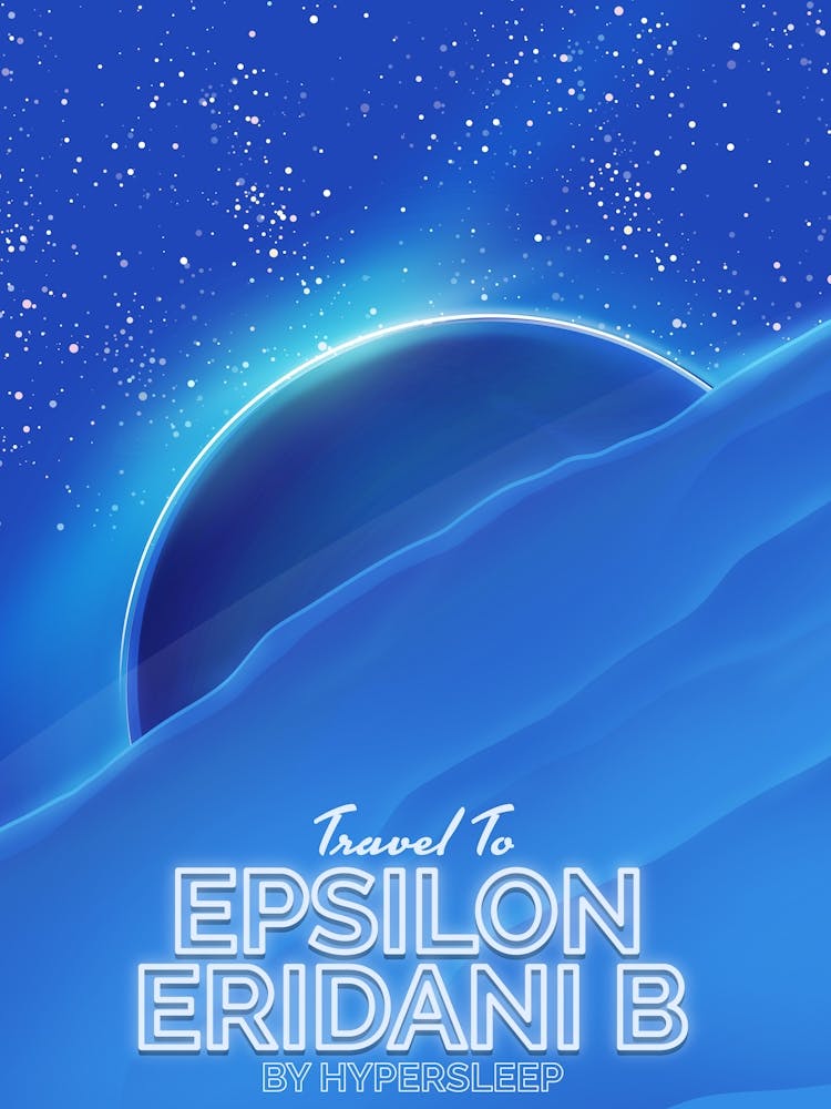 Travel To Epsilon Eridani B space Art