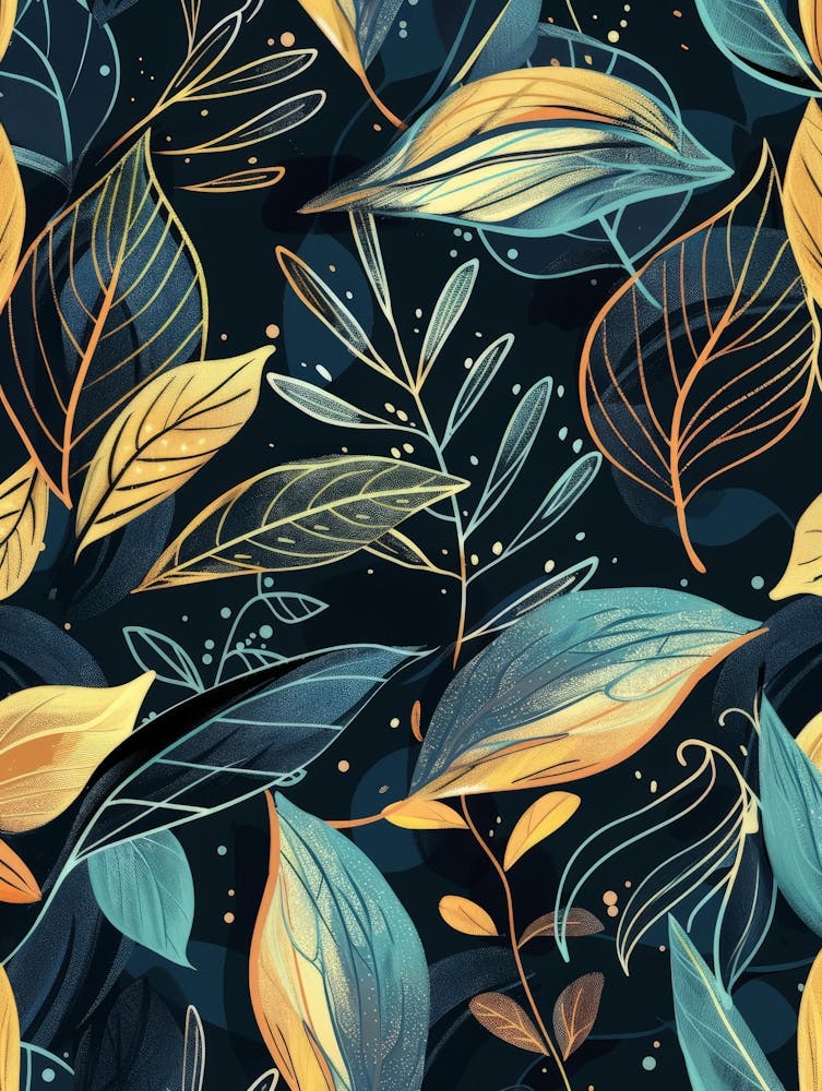 Autumn Leaves Seamless Pattern 6