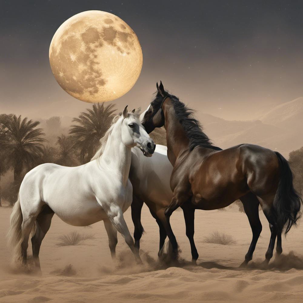 417205 Chevaux Arabes De Race Pure Avec La Nature Et La L Xl 1024 V1 0