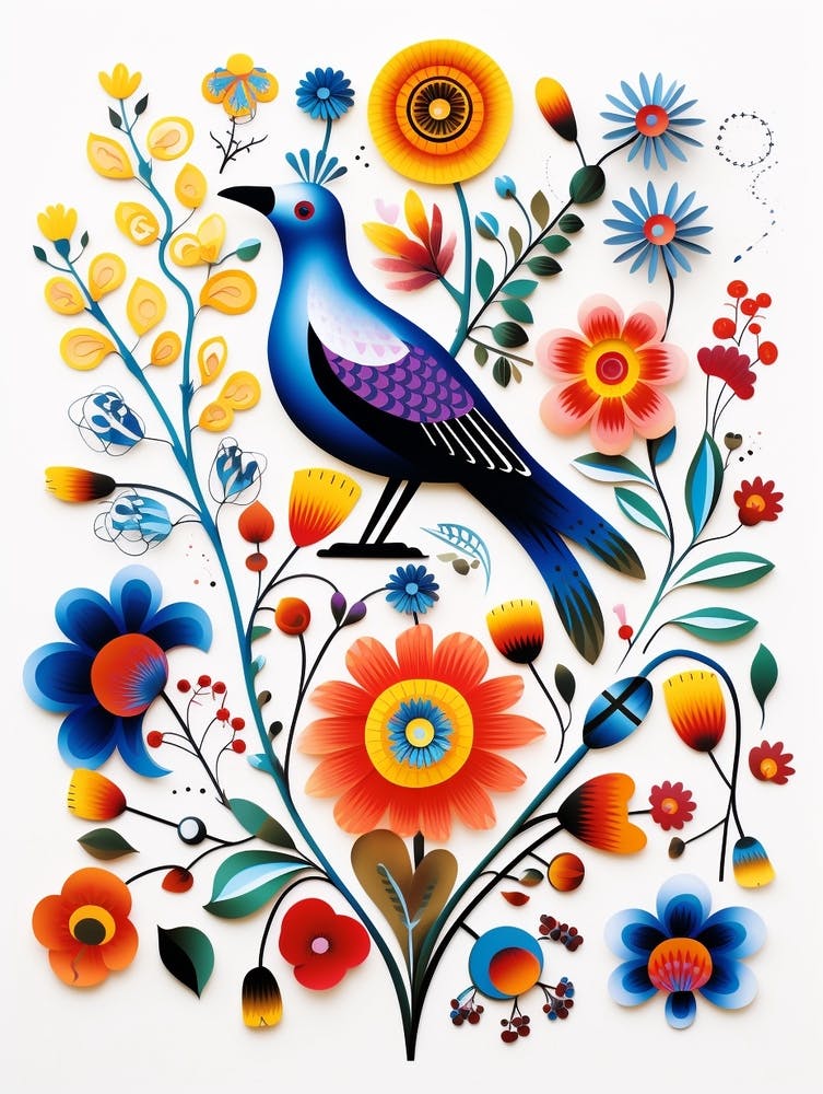 Skandinavische Vogelillustration Kuckuck 3