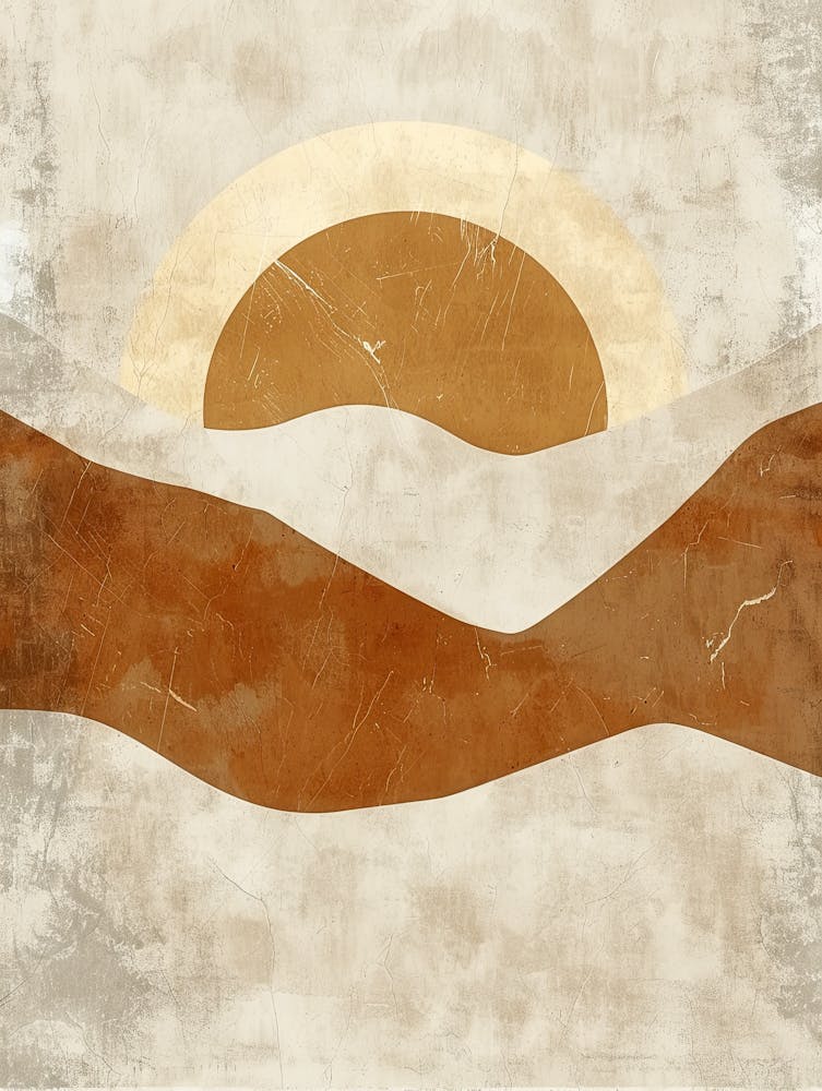 Sunset In The Desert Minimalist, Bauhaus