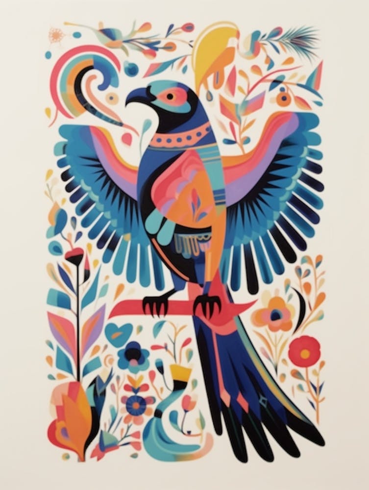 Colourful Scandi Bird Golden Eagle 1