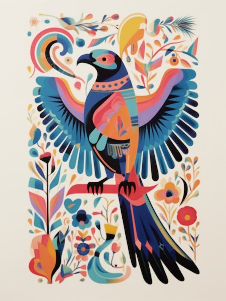 Colourful Scandi Bird Golden Eagle 1