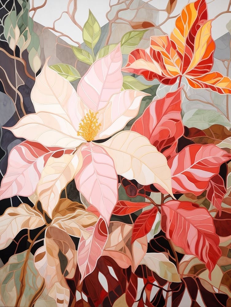Poinsettia 2 Flower Painting