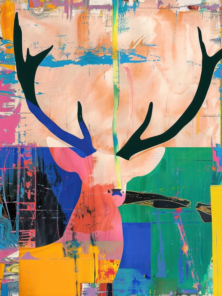 Deer 4 Cut Out Collage