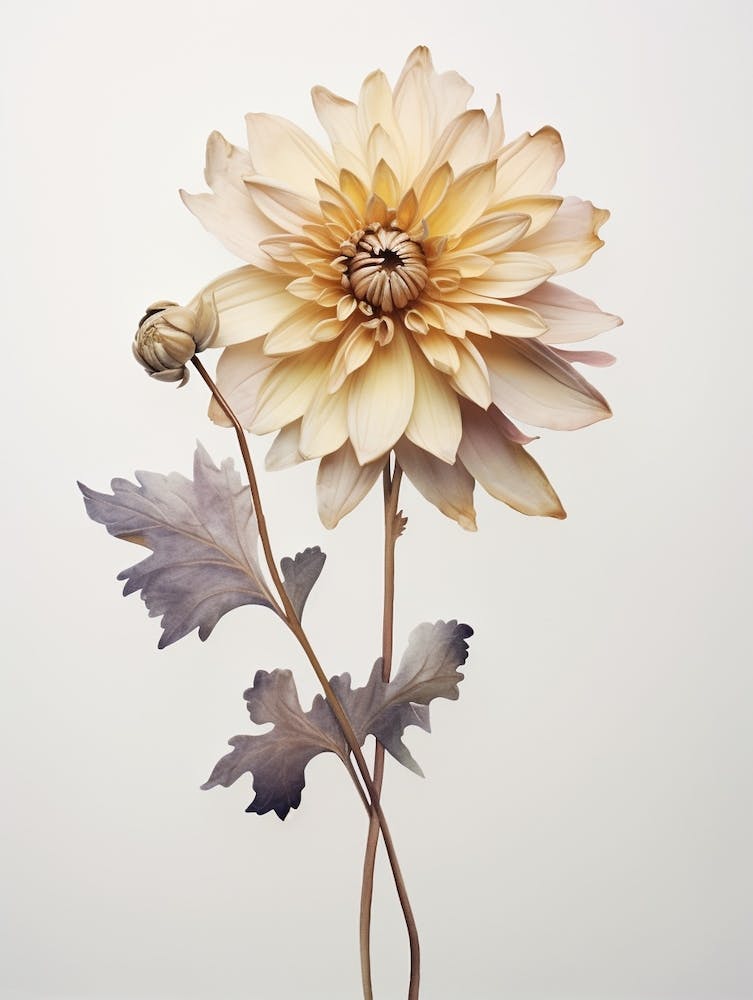 Pressed Flower Botanical Art Chrysanthemum 1
