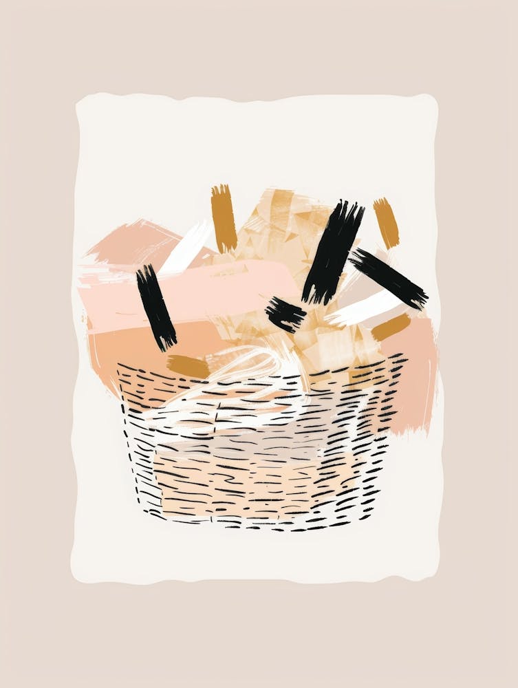 Basket Of Bread Canvas Print