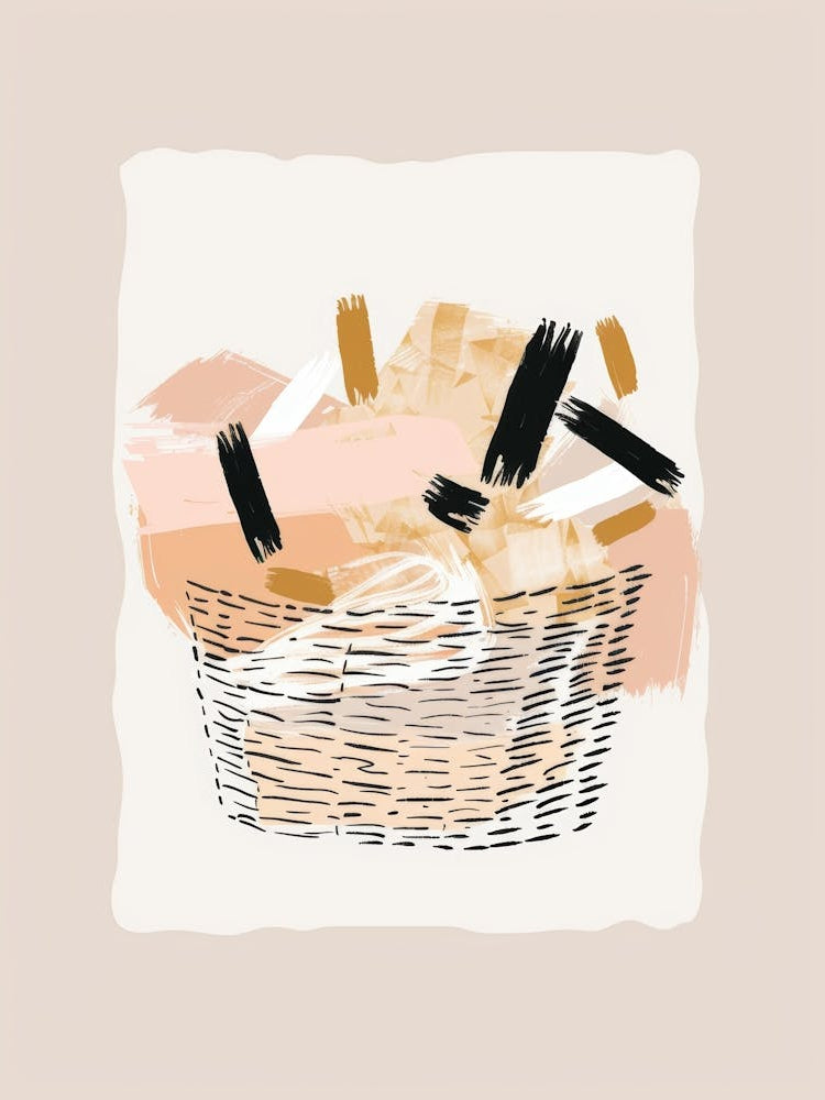 Basket Of Bread Canvas Print