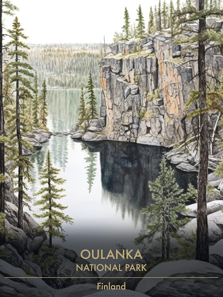Oulanka National Park Finland Watercolour 1