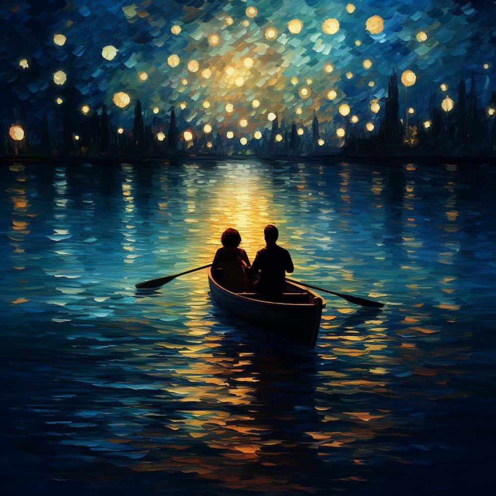 Starry Night In The Boat