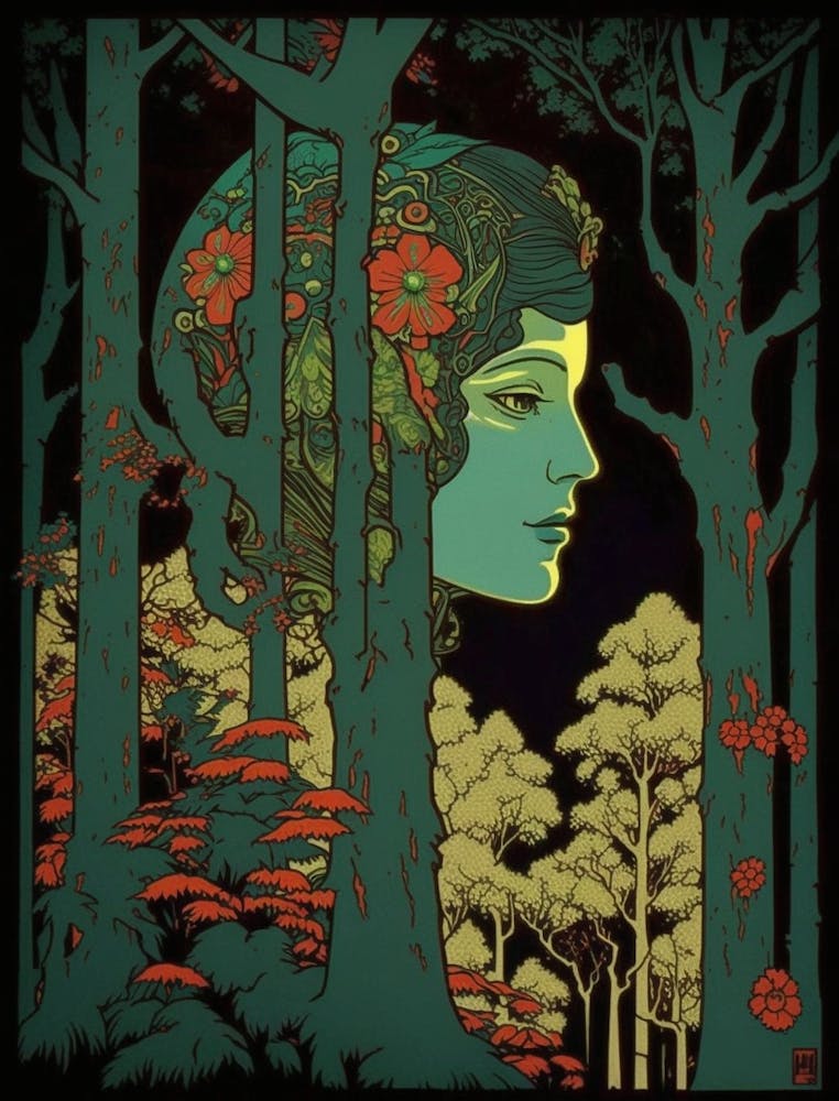 Woman In The Forest 7