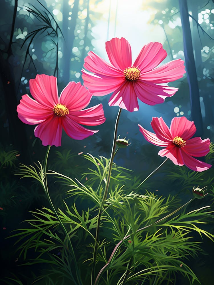 Cosmos Wildflower In Rainforest, South Western  (1)