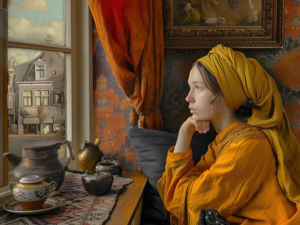 Œuvre d'Art Contemporaine Inspirée Par Johannes Vermeer 3