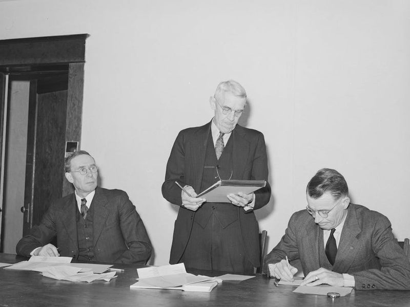 Officers Of The Loomis Fruit Association Cooperative At Their Fortieth Annual Meeting, Loomis, California