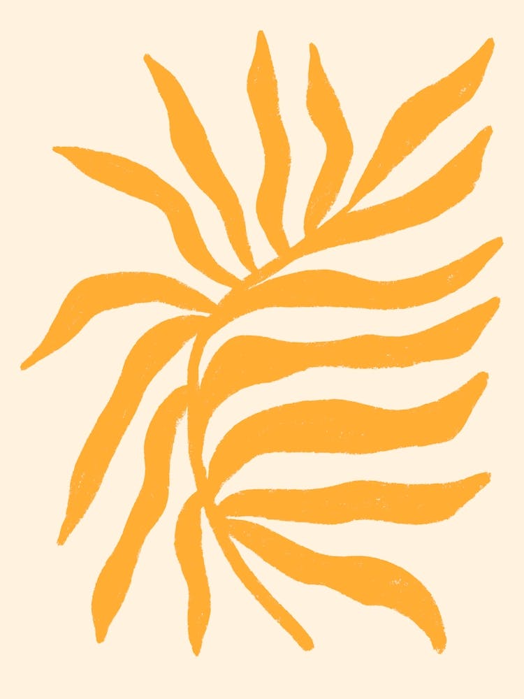 Yellow Silhouette Textured Branch 2