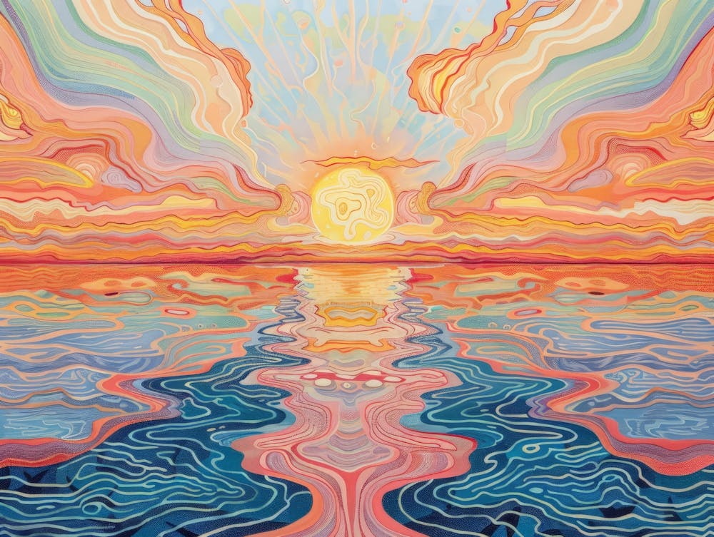 Sunset Over The Ocean 58