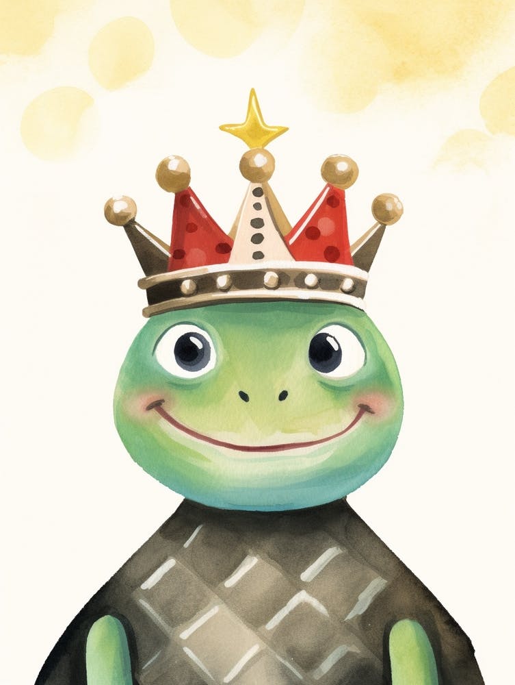Little Turtle 2 Wearing A Crown