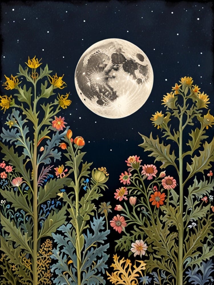 William Morris Moonlight In The Garden 25