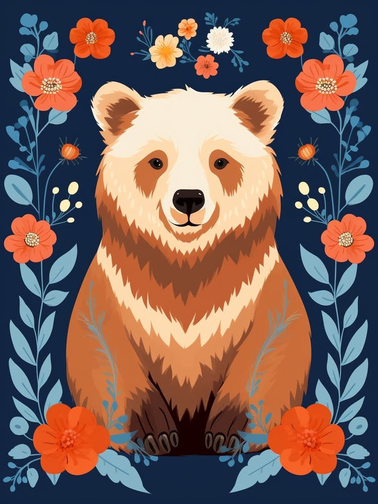 Baby Animal Illustration  Bear 13