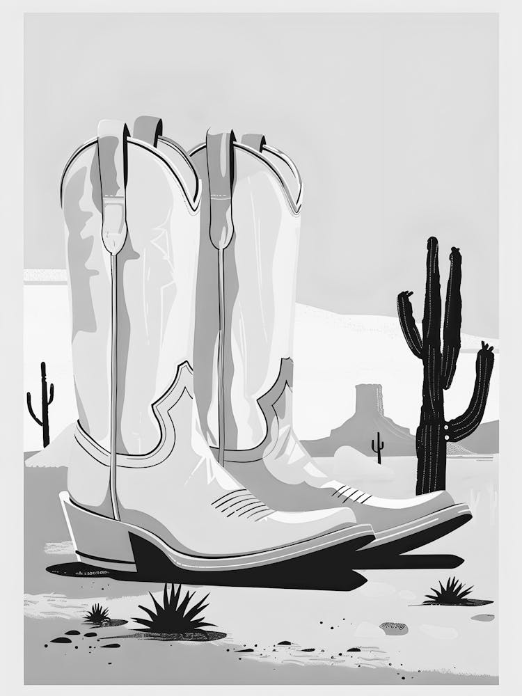 Cowboy Boots In The Desert