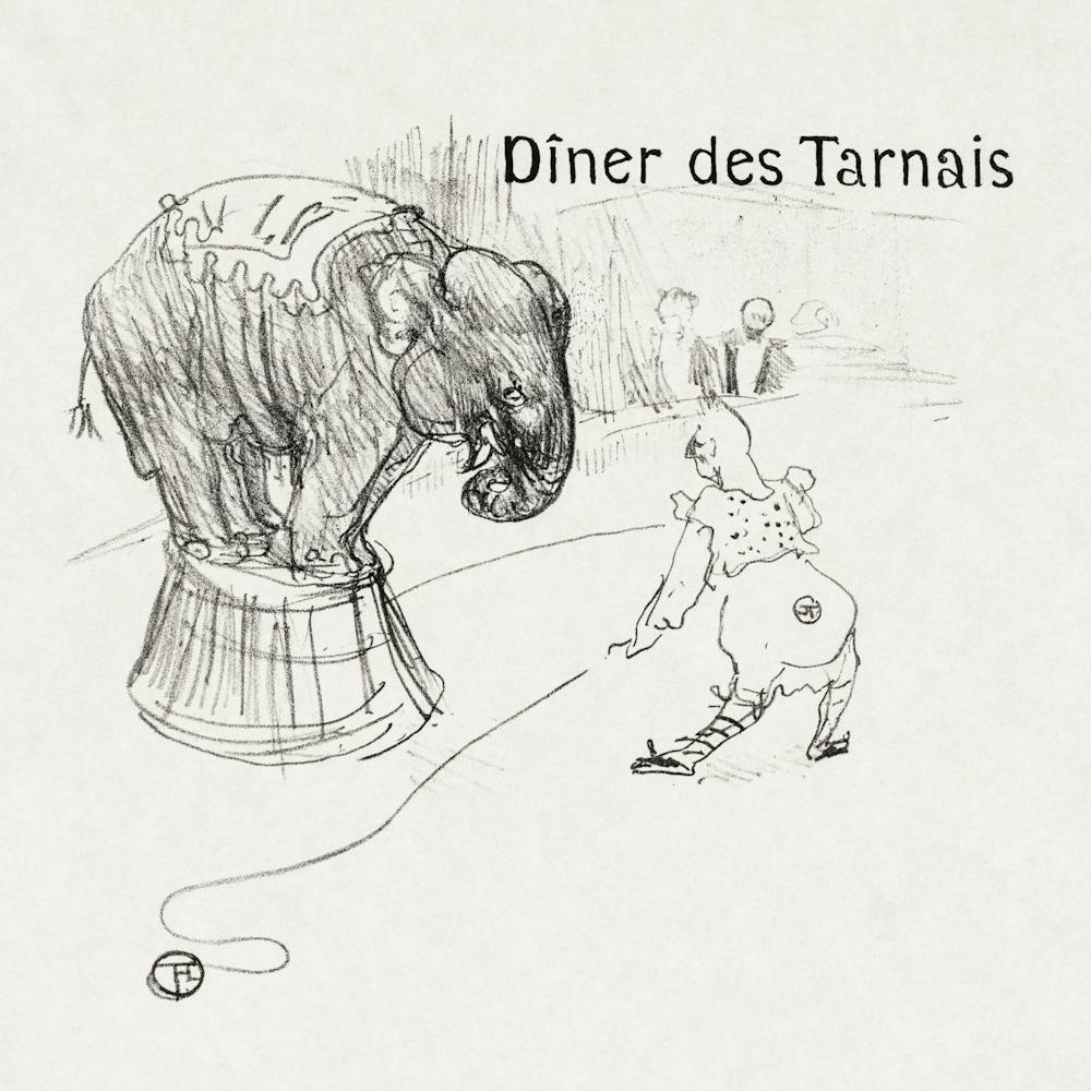 Menu From The Dinner Tarnais (Dîner Des Tarnais), (1896), Henri de Toulouse-Lautrec
