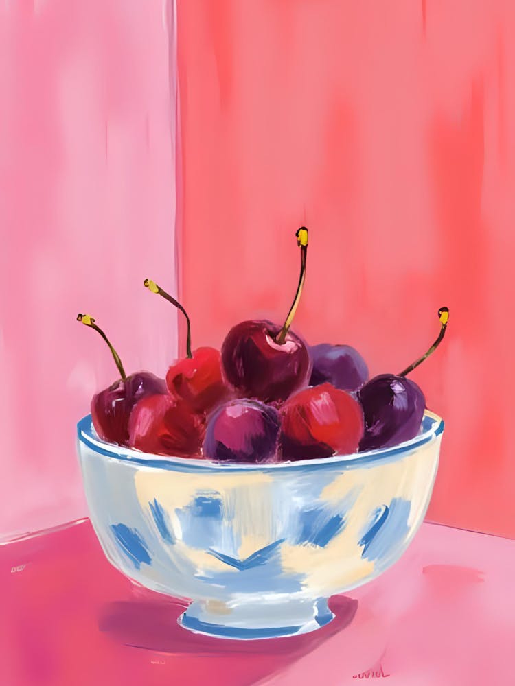 Cherries In A Bowl