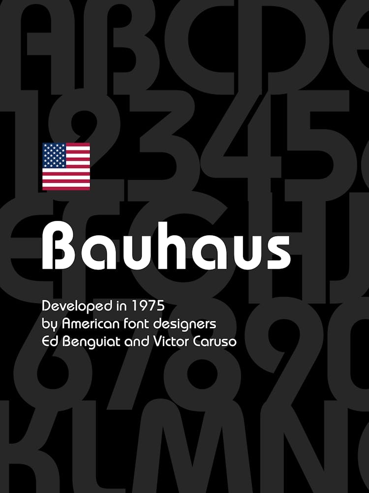 Bauhaus font, 1975 — design typography poster