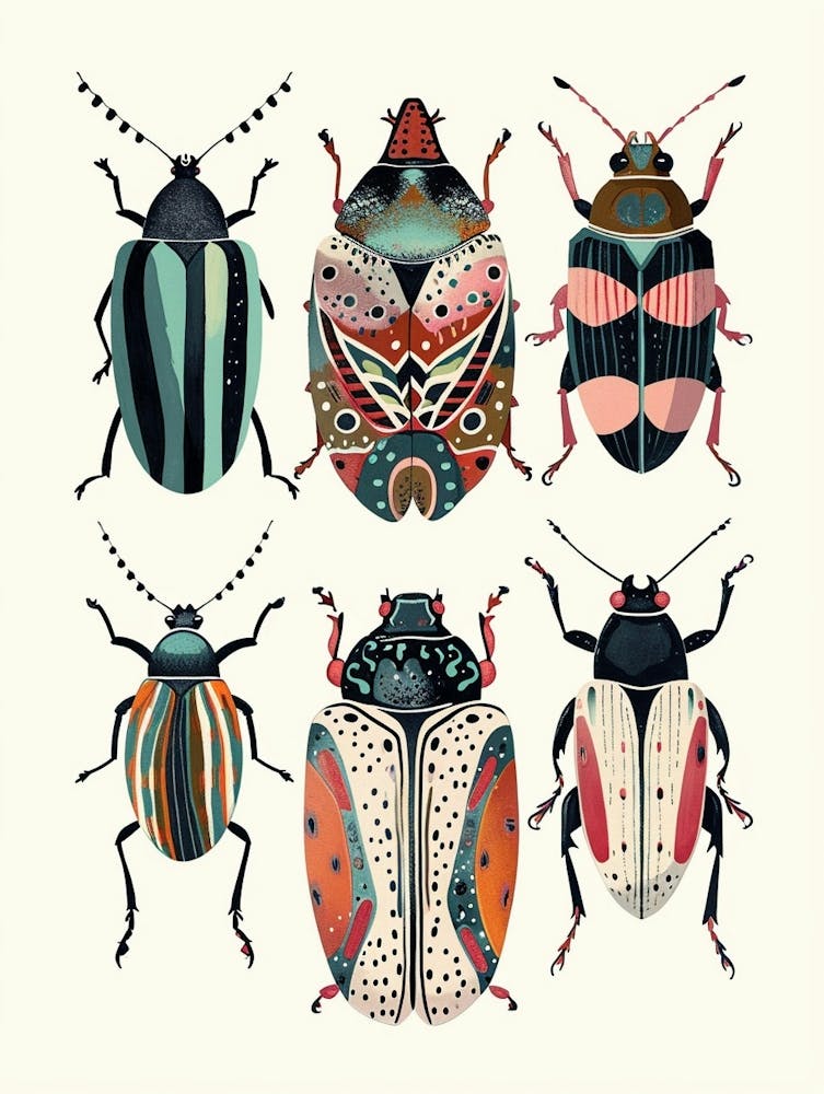 Colourful Insect Illustration Flea Beetle 11