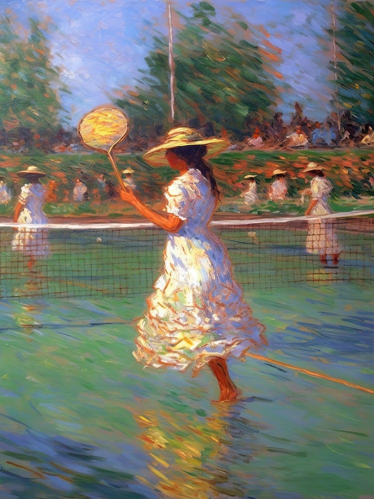 Tennis In The Style Of Monet 2