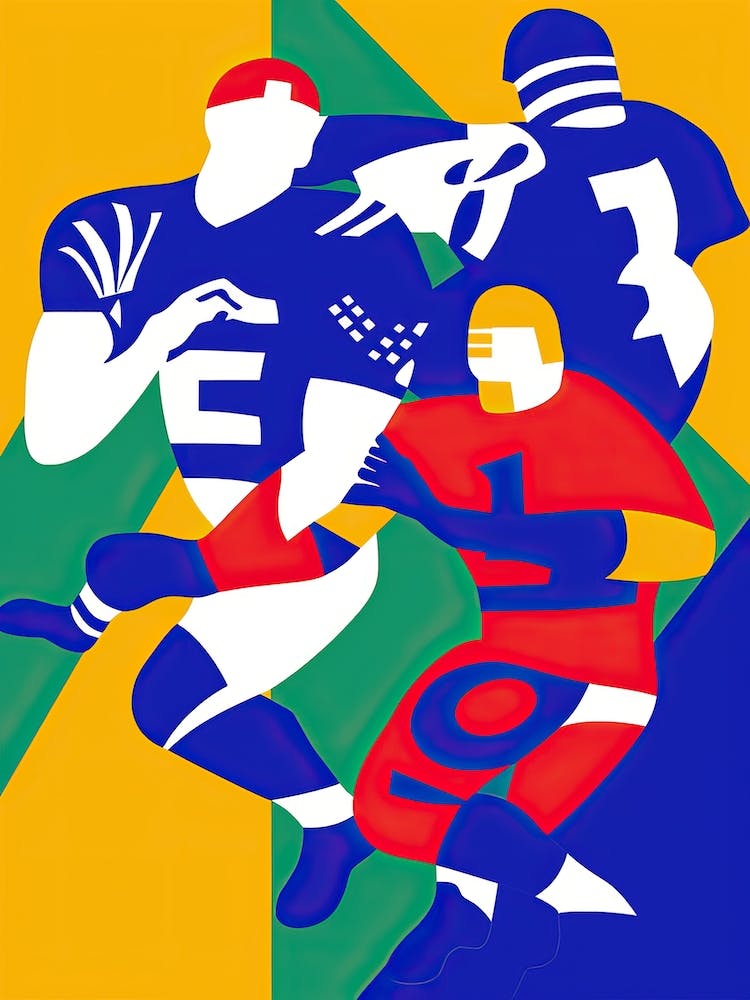 American Football In The Style Of Matisse 2