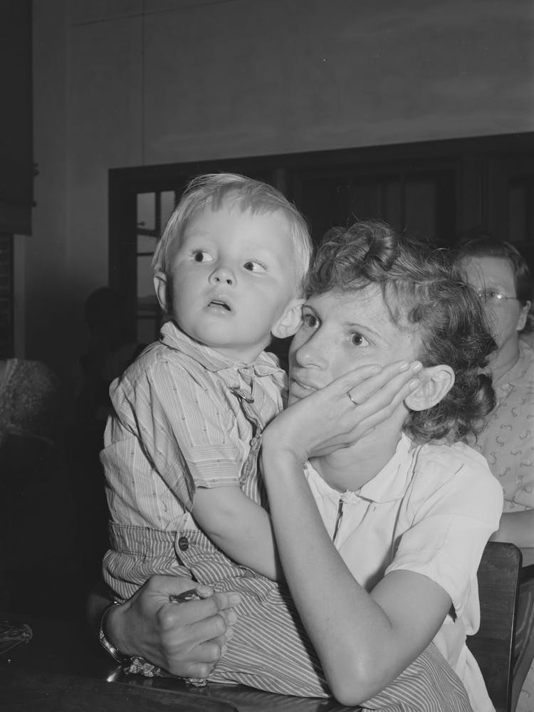 Mother And Child At 4 H Club Spring Fair,Adrian, Oregon By Russell Lee