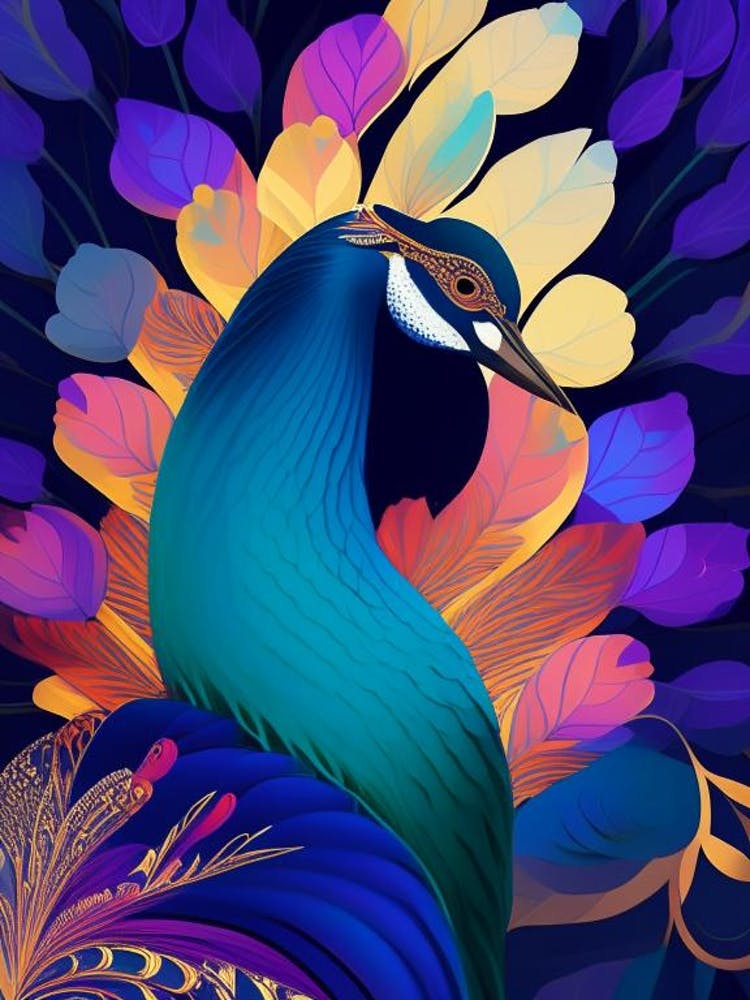 Paon Pop Matisse Oiseau