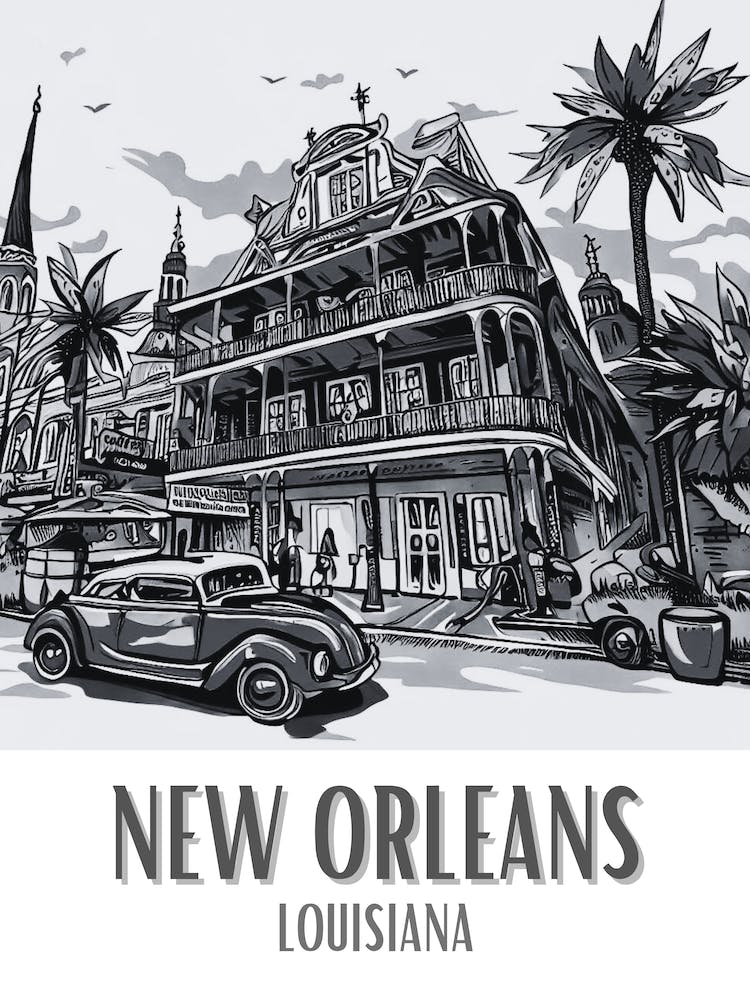 New Orleans Black & White