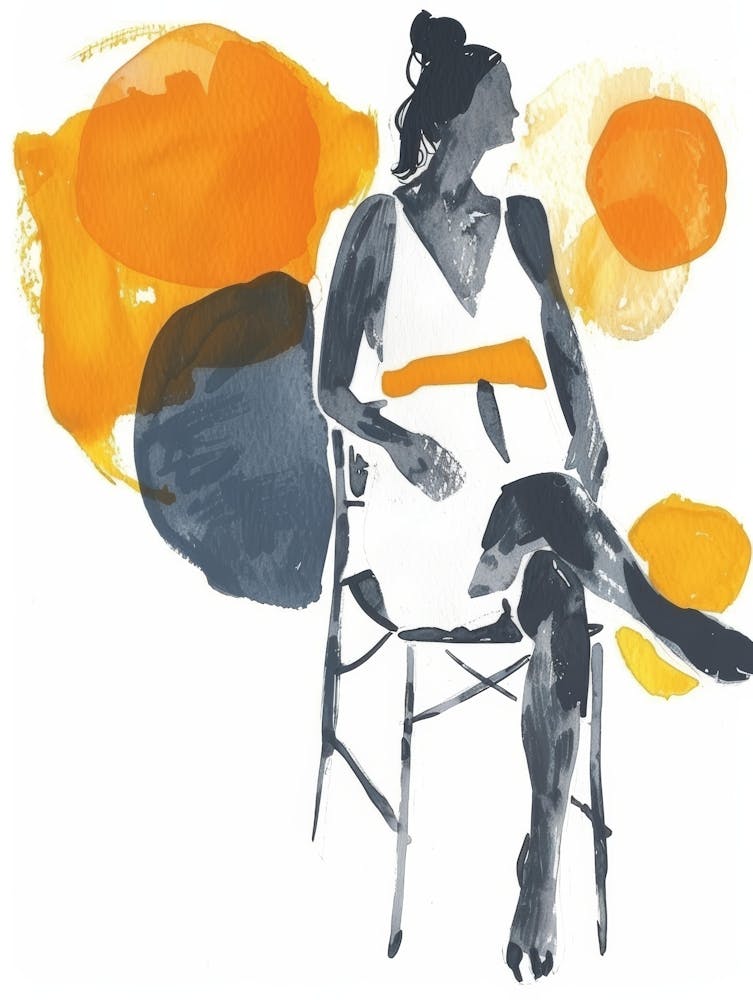 Woman Sitting In Chair