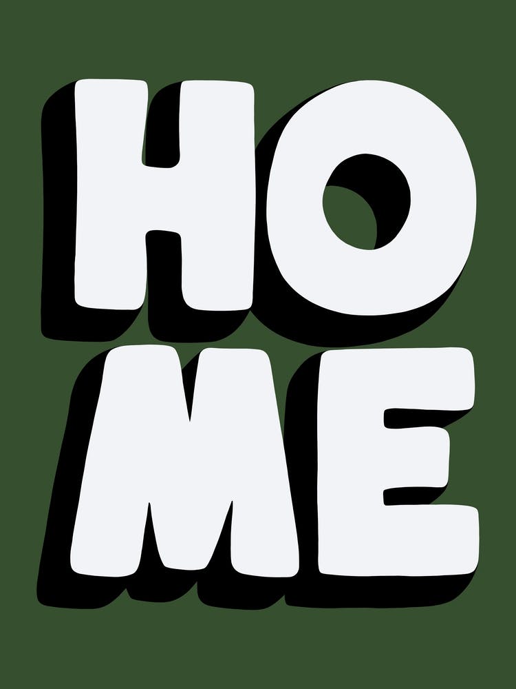 Home Typography Dark Green