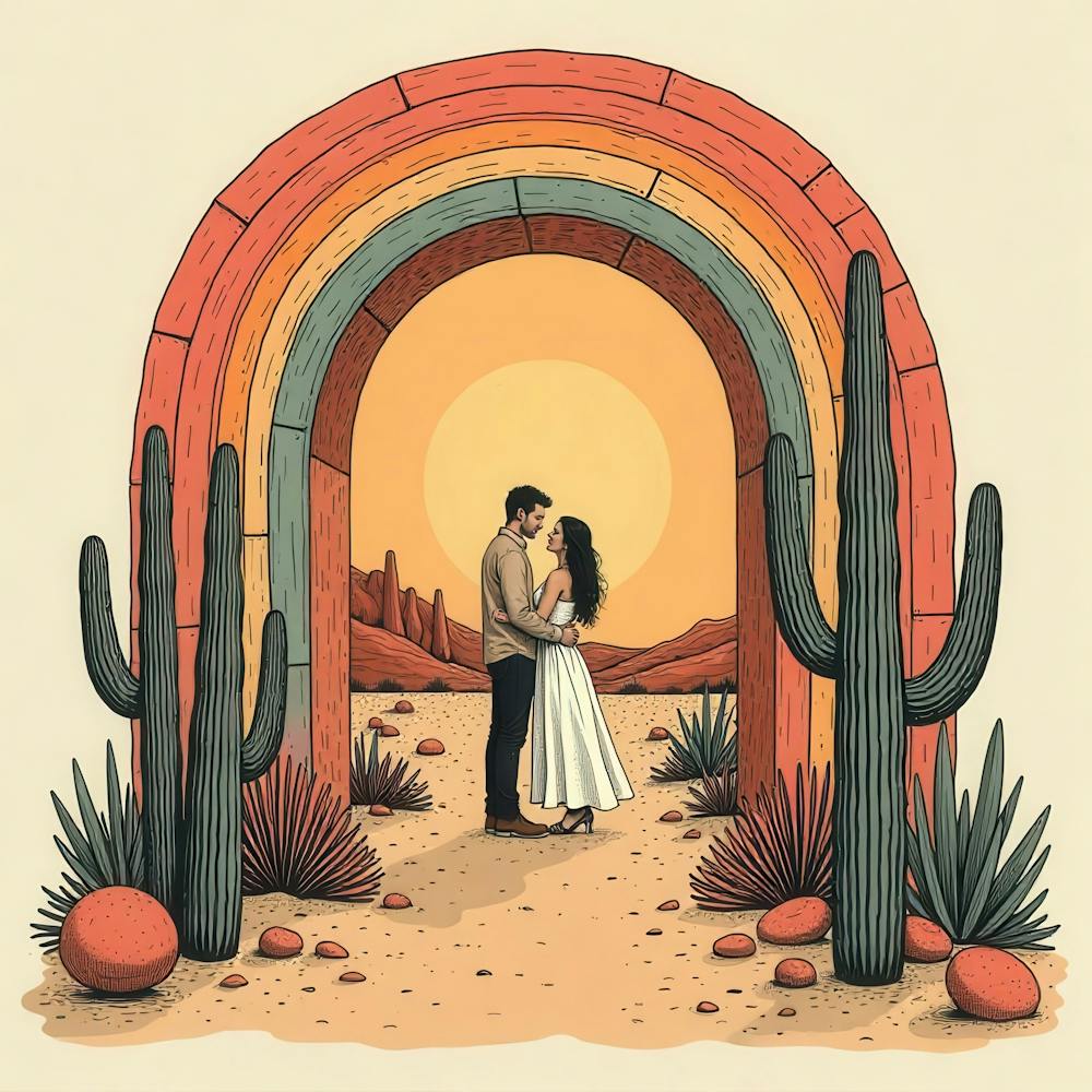 Rainbow In The Desert