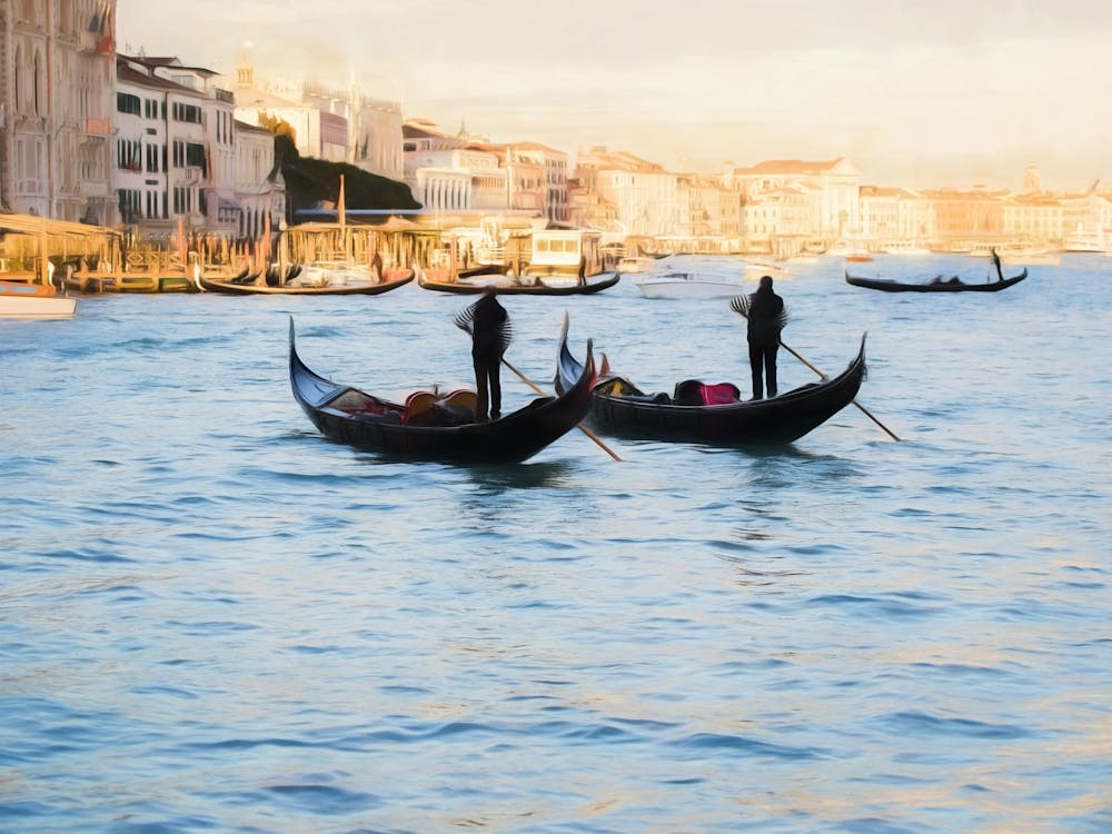 Gondolas Grand Canal Venice